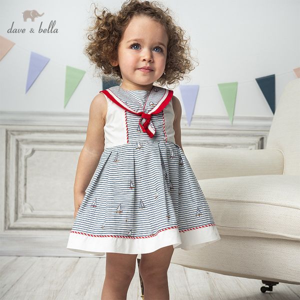 db13002 dave bella summer baby girl's princess print striped dress children fashion party dress kids infant lolita clothes, Red;yellow
db13002 dave bella summer baby girl's princess print striped dress children fashion party dress kids infant lolita clothes, Red;yellow