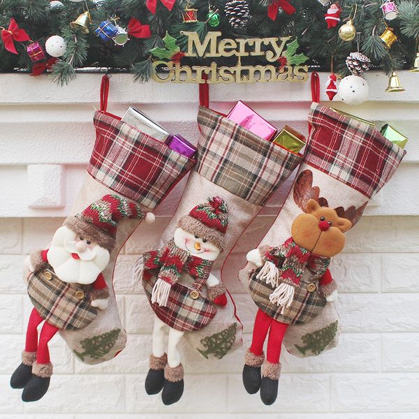 1pcs big size christmas stockings christmas ornament pendant candy bag santa claus socks bag xmas decoration socks gift 
1pcs big size christmas stockings christmas ornament pendant candy bag santa claus socks bag xmas decoration socks gift