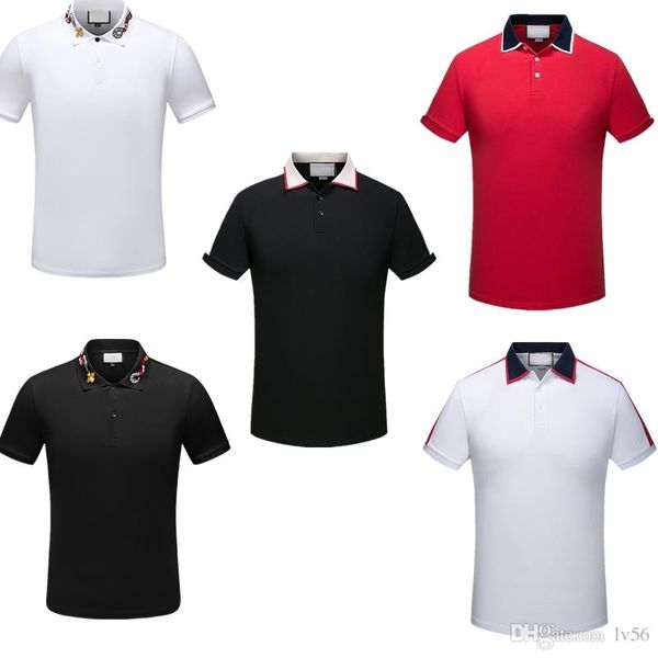 g men's polos summer 18ss designer tag snake print clothing men fabric letter polo g t-shirt collar casual women tshirt striped shirt, White;black
g men's polos summer 18ss designer tag snake print clothing men fabric letter polo g t-shirt collar casual women tshirt striped shirt, White;black