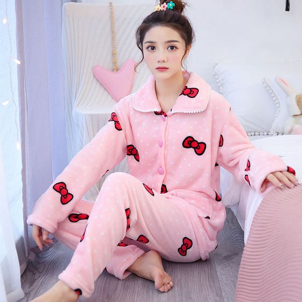2pcs/set winter women pajamas sets sleepwear warm flannel long sleeves pajamas animal pyjamas thick sleepwear 2019 band, Black;red
2pcs/set winter women pajamas sets sleepwear warm flannel long sleeves pajamas animal pyjamas thick sleepwear 2019 band, Black;red