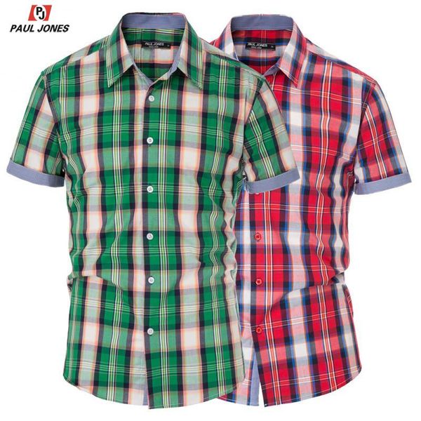 men's casual shirts jones plaid shirt short sleeve 98%cotton summer point collar curved hem contrast color 2021, White;black
men's casual shirts jones plaid shirt short sleeve 98%cotton summer point collar curved hem contrast color 2021, White;black