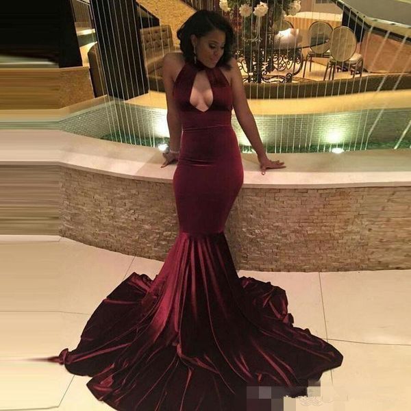 new burgundy mermaid african evening dresseskeyhole neck hollow out sweep train velvet modest prom party pageant gowns custom, Black;red
new burgundy mermaid african evening dresseskeyhole neck hollow out sweep train velvet modest prom party pageant gowns custom, Black;red