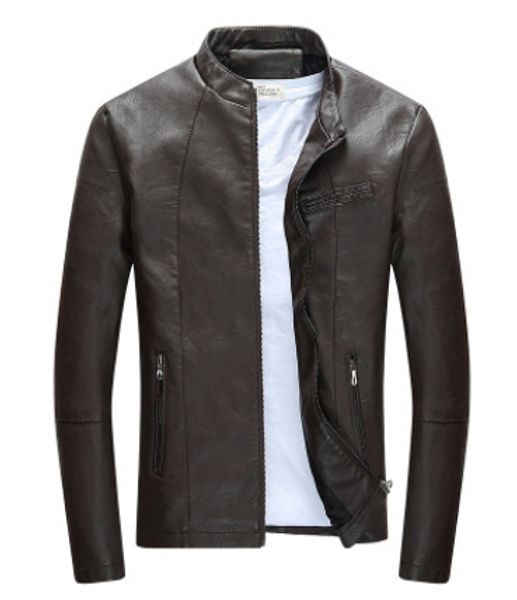 2018 autumn and winter men's korean-style locomotive leather coat youth men's stand collar fur pu leather jacket plus velvet men, Black
2018 autumn and winter men's korean-style locomotive leather coat youth men's stand collar fur pu leather jacket plus velvet men, Black