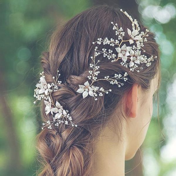 bridal hair jewelry flower leaf headpieces headdress crystal pearl hairpins bridesmaids bride hair pins clip wedding accessories, Golden;white
bridal hair jewelry flower leaf headpieces headdress crystal pearl hairpins bridesmaids bride hair pins clip wedding accessories, Golden;white