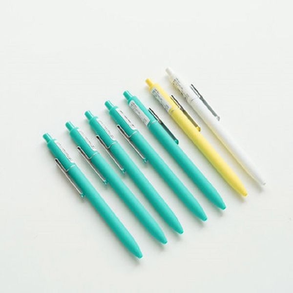 Fresh Color Simple Scrub Gel Pen Cute Creative Push-type Pen Black 0.5mm 10pcs/lot