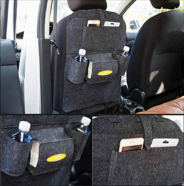 

dhl 120pcs/lot organizer car seat automobile seat hanging bags multifunctional bag felt covers back pockets