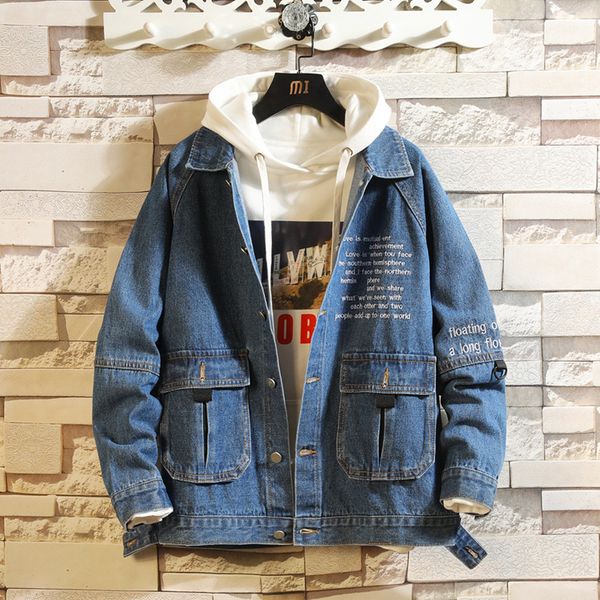 fashion streetwear men jacket blue color embroidery designer hip hop denim jackets hombre big pocket safari bomber jacket men, Black;brown
fashion streetwear men jacket blue color embroidery designer hip hop denim jackets hombre big pocket safari bomber jacket men, Black;brown