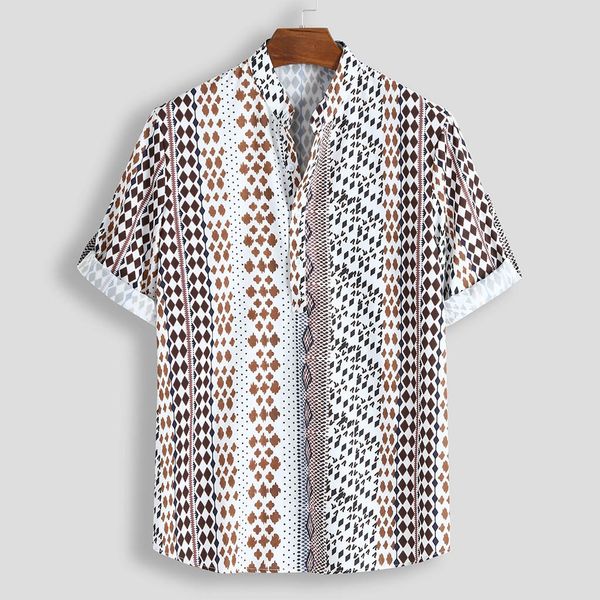 men's shirt casual half sleeve shirts men streetwear loose multi color lump chest stand collar male blouse camisa masculina, White;black
men's shirt casual half sleeve shirts men streetwear loose multi color lump chest stand collar male blouse camisa masculina, White;black