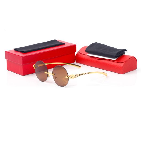 luxury fashion rimless round sunglasses metal leopard head men039s women retro designer glasses adumbral ornamental wooden with, Silver
luxury fashion rimless round sunglasses metal leopard head men039s women retro designer glasses adumbral ornamental wooden with, Silver