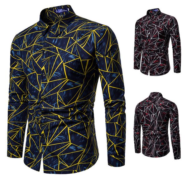 fashion autumn and winter men shirts casual slim fit streetwear geometric print blouse lapel button shirts, White;black
fashion autumn and winter men shirts casual slim fit streetwear geometric print blouse lapel button shirts, White;black