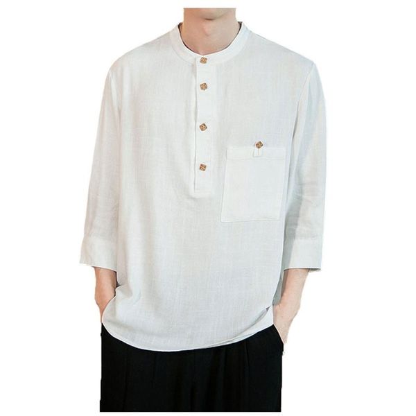 men's casual shirts klv shirt polyester blouse spring and autumn loose fashion daily solid color 7-sleeve top, White;black
men's casual shirts klv shirt polyester blouse spring and autumn loose fashion daily solid color 7-sleeve top, White;black