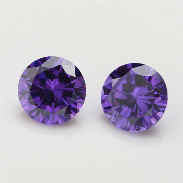 1000pcs 5a grade violet color 1.0~20mm cubic zirconia stone round cut loose cz stone synthetic gems, Black
1000pcs 5a grade violet color 1.0~20mm cubic zirconia stone round cut loose cz stone synthetic gems, Black