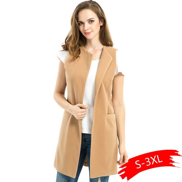 women autumn spring wool blend vest waistcoat lady office wear long waistcoat women coat casual sleeveless vest jacket plus size, Black;white
women autumn spring wool blend vest waistcoat lady office wear long waistcoat women coat casual sleeveless vest jacket plus size, Black;white