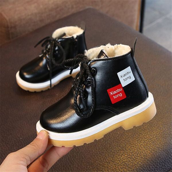 children martin boots pu leather waterproof motorcycle boots winter kids snow brand girls princess shoes rubber, Black;grey
children martin boots pu leather waterproof motorcycle boots winter kids snow brand girls princess shoes rubber, Black;grey