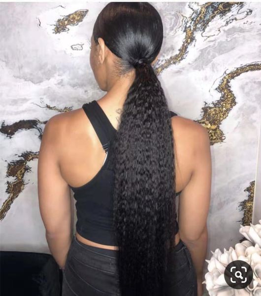 kinky straight weave ponytail brazilian human extension natural yaki drawstring pony tail for black girl 160g
kinky straight weave ponytail brazilian human extension natural yaki drawstring pony tail for black girl 160g