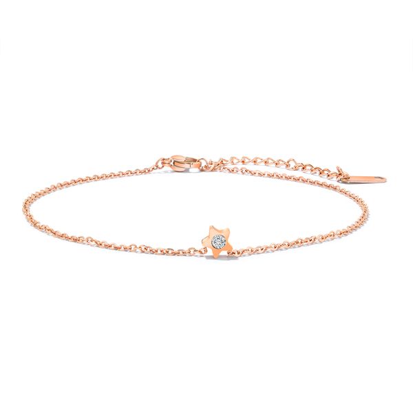 summer new fashion simple five-pointed star tag anklet rose gold stainless chain jewelry gift 3-gz067, Red;blue
summer new fashion simple five-pointed star tag anklet rose gold stainless chain jewelry gift 3-gz067, Red;blue