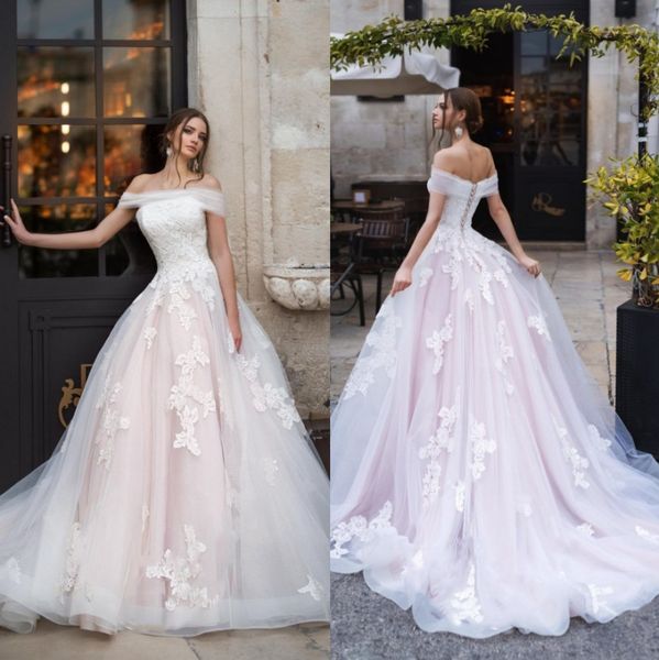 attractive a line lace wedding dresses off the shoulder appliqued bridal gowns tulle sweep train lace up back robe de mariée, White
attractive a line lace wedding dresses off the shoulder appliqued bridal gowns tulle sweep train lace up back robe de mariée, White
