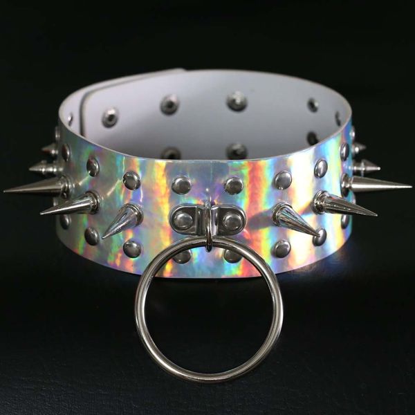 holographic spike choker punk laser leather collar belt necklace statement oversized chocker club party harajuku jewelry, Golden;silver
holographic spike choker punk laser leather collar belt necklace statement oversized chocker club party harajuku jewelry, Golden;silver