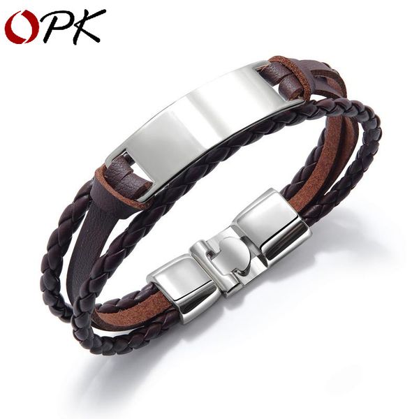 bangle 2021 men's leather bracelets multi-layer knitted chain multicolor stainless steel jewelry, Black
bangle 2021 men's leather bracelets multi-layer knitted chain multicolor stainless steel jewelry, Black