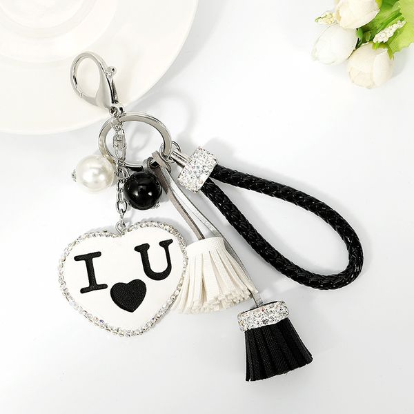 trend heart leather key chain for women i love you car keyring tassel eyholder charm bag auto key pendant jewelry accessories, Silver
trend heart leather key chain for women i love you car keyring tassel eyholder charm bag auto key pendant jewelry accessories, Silver