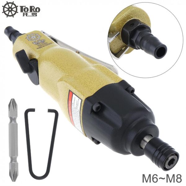 

toro 8/10mm 10000rpm impact straight shank pneumatic air screwdriver for renovation with double-headed screwdriver bit and hook