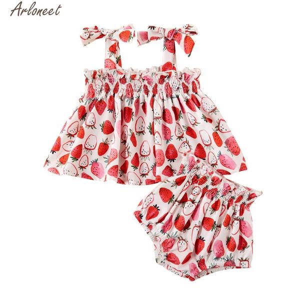toddler baby girls children's sets summer strawberry floral strap pp pants shorts set clothing vetement enfant fille feb 28, White 
toddler baby girls children's sets summer strawberry floral strap pp pants shorts set clothing vetement enfant fille feb 28, White