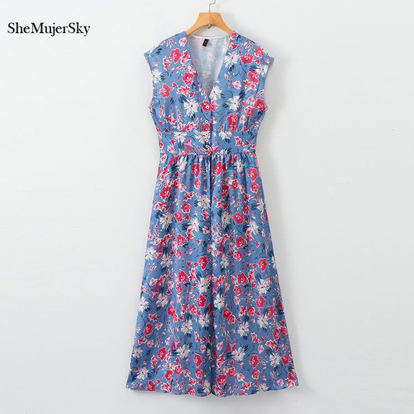 shemujersky women sleeveless floral dress romper dress summer style beach playsuit split long dresses, Black;gray
shemujersky women sleeveless floral dress romper dress summer style beach playsuit split long dresses, Black;gray