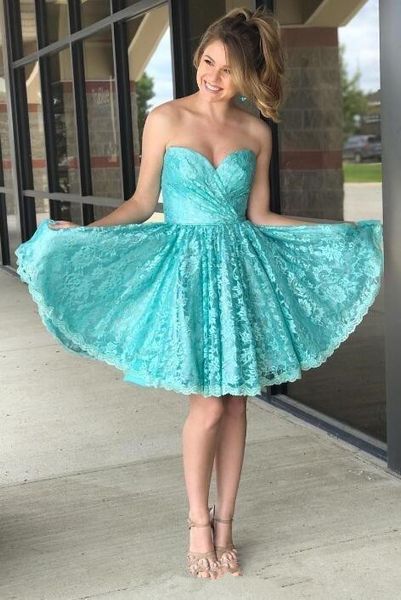 Cheap A Line Lace Short Homecoming Dresses Sweetheart Zipper Back Sleeveless Cocktail Party Gowns Maid of Honor Prom Dress 60
Cheap A Line Lace Short Homecoming Dresses Sweetheart Zipper Back Sleeveless Cocktail Party Gowns Maid of Honor Prom Dress 60