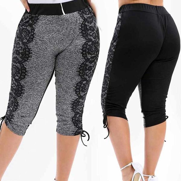womens plus size high elastic waist yoga shorts lace stitching loose sport fitness leggings calf length pants for ladies 2019, White;red
womens plus size high elastic waist yoga shorts lace stitching loose sport fitness leggings calf length pants for ladies 2019, White;red