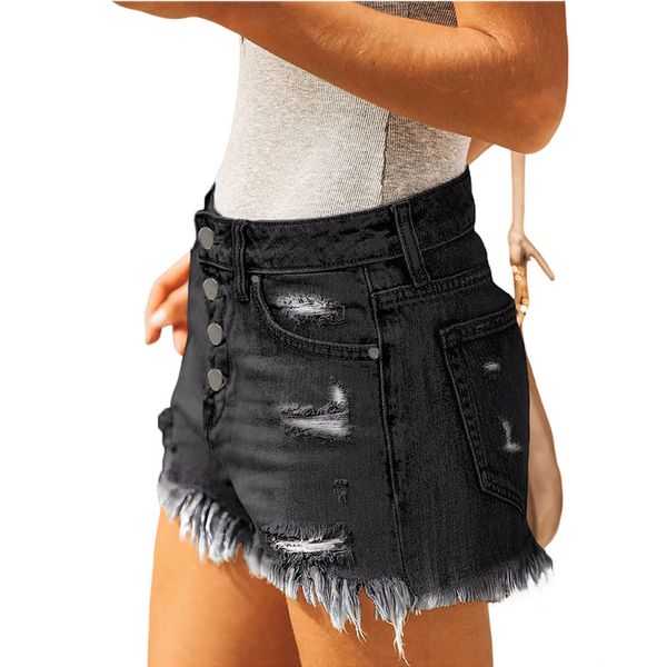 2019 new fashion denim shorts womens ripped hole high waist summer short jeans with front button shorts women black blue ing
2019 new fashion denim shorts womens ripped hole high waist summer short jeans with front button shorts women black blue ing