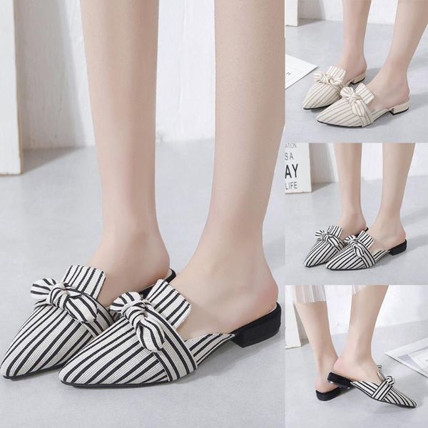 shoes women vintage striped bowknot slides female thick block slippers summer slip-on shoes sandalia feminina 4.23, Black
shoes women vintage striped bowknot slides female thick block slippers summer slip-on shoes sandalia feminina 4.23, Black