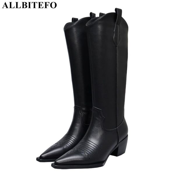 allbitefo genuine leather pointed toe high heels long women boots quality women heel shoes cowboy boots, Black
allbitefo genuine leather pointed toe high heels long women boots quality women heel shoes cowboy boots, Black