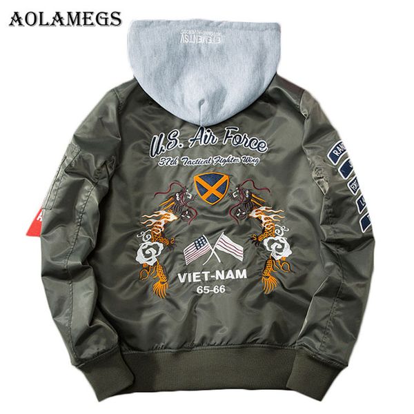 aolamegs bomber jacket men embroidery dragon hooded plus size men's jacket hip hop outwear autumn men coat baseball jackets 2017, Black;brown
aolamegs bomber jacket men embroidery dragon hooded plus size men's jacket hip hop outwear autumn men coat baseball jackets 2017, Black;brown