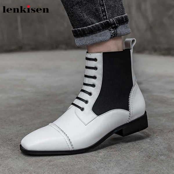 lenkisen gentle british school square toe genuine leather med heels mixed colors lace up young lady winter women ankle boots04
lenkisen gentle british school square toe genuine leather med heels mixed colors lace up young lady winter women ankle boots04