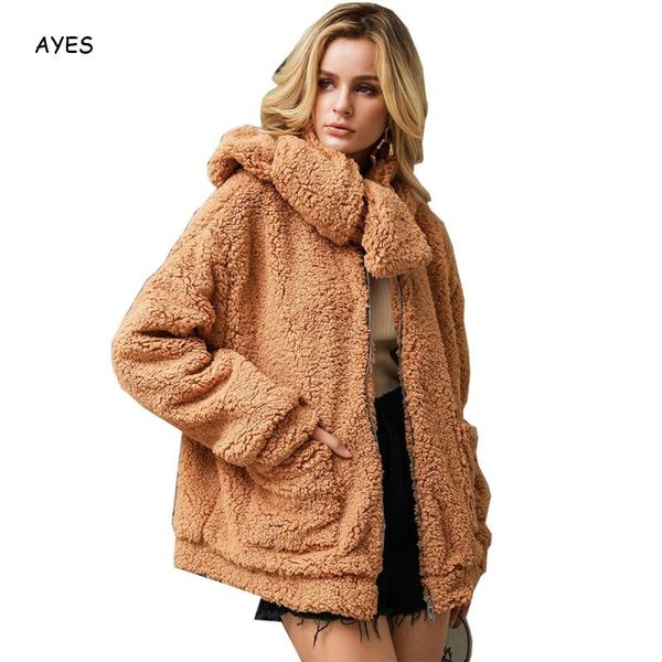 england style fleece coat women 2019 fashion long sleeve pocket zipper thick jacket winter warm fur collar coat teddy overcoat, Black
england style fleece coat women 2019 fashion long sleeve pocket zipper thick jacket winter warm fur collar coat teddy overcoat, Black