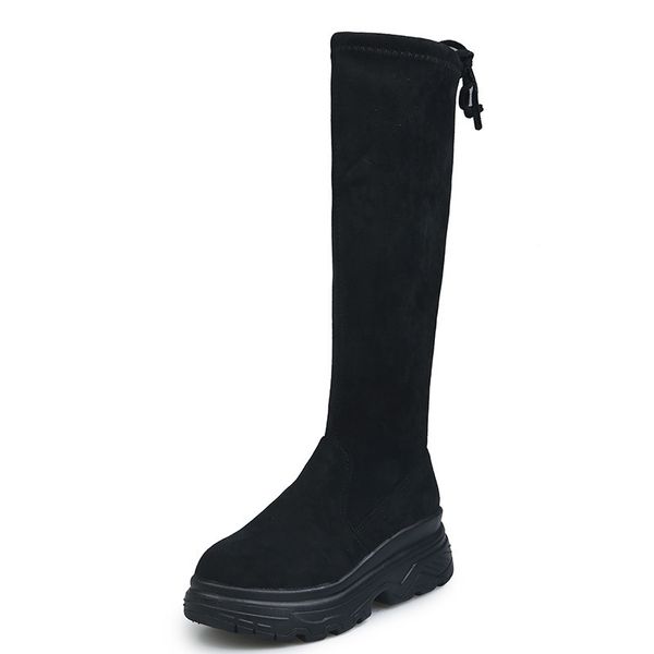 size35-42 stretch suede shoes black woman platform high knee boots autumn winter high boots w3oman thick bottom boot saoatos femininos
size35-42 stretch suede shoes black woman platform high knee boots autumn winter high boots w3oman thick bottom boot saoatos femininos