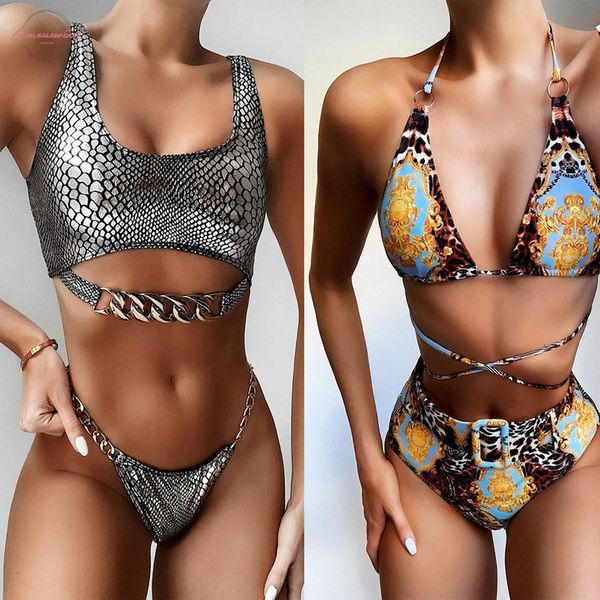 vintage belt high waist print bikini set 2020 bandeau swimwear women summer wear push up swimsuit rhinestone bathing suit, White;black
vintage belt high waist print bikini set 2020 bandeau swimwear women summer wear push up swimsuit rhinestone bathing suit, White;black