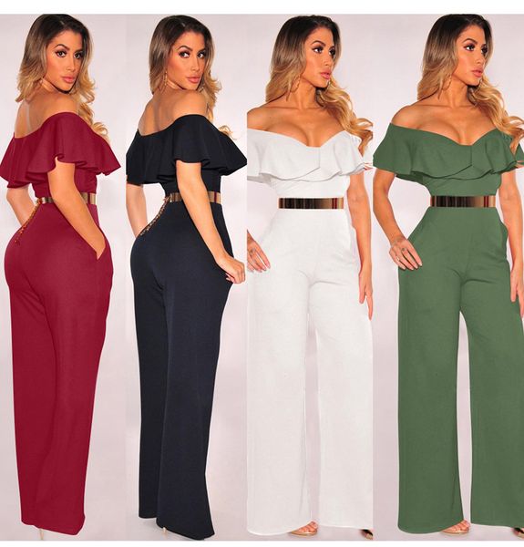 2019 europe and the united states summer new fashion comfortable women's word collar loose ruffled jumpsuit suit, Black;white
2019 europe and the united states summer new fashion comfortable women's word collar loose ruffled jumpsuit suit, Black;white