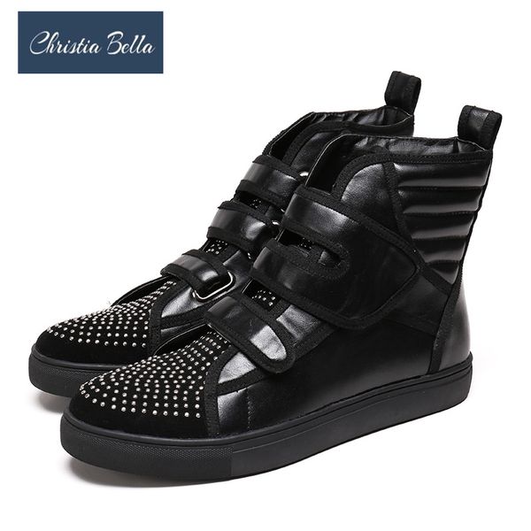 christia bella winter sequins men shoes genuine leather boots fashion toe boots large size ankle buckle strap, Black
christia bella winter sequins men shoes genuine leather boots fashion toe boots large size ankle buckle strap, Black