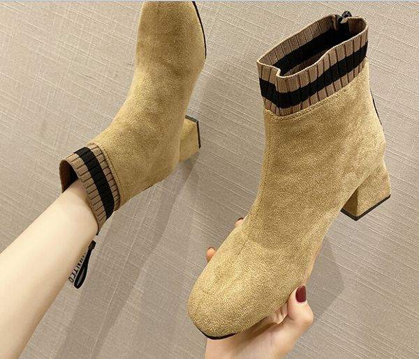 autumn and winter new martin boots female short section thick with the middle with elastic thin skinny boots british wind ins tide female, Black
autumn and winter new martin boots female short section thick with the middle with elastic thin skinny boots british wind ins tide female, Black