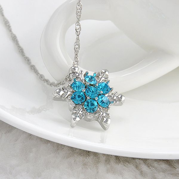 women snowflake crystal pendant necklace chain zirconia women korean pendant necklace jewelry, Silver
women snowflake crystal pendant necklace chain zirconia women korean pendant necklace jewelry, Silver