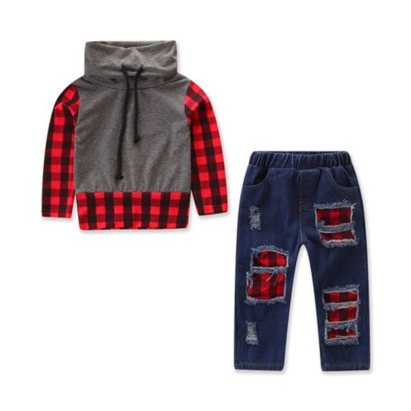 christmas toddler kids baby boy plaid shirt denim jeans pants leggings xmas outfit clothes set, White
christmas toddler kids baby boy plaid shirt denim jeans pants leggings xmas outfit clothes set, White