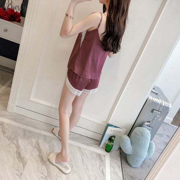 summer women sleepwear silk nightdress black lace nightgown for woman satin lingerie pijama bathrobes sleepwear, Black;red
summer women sleepwear silk nightdress black lace nightgown for woman satin lingerie pijama bathrobes sleepwear, Black;red
