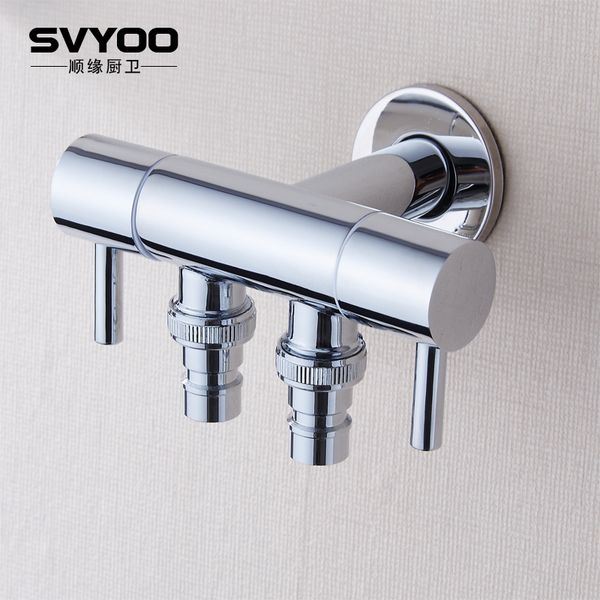 household bathroom faucet, all copper, thick double washing machine faucet three-way angle valve one into two out the mop pool
household bathroom faucet, all copper, thick double washing machine faucet three-way angle valve one into two out the mop pool