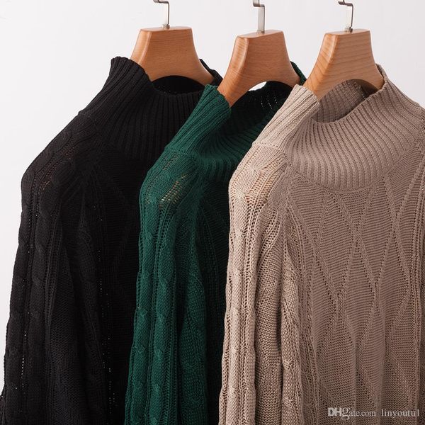 autumn winter women pullovers sweater oversize knitting loose elegant casual solid minimalist women sweater, White;black
autumn winter women pullovers sweater oversize knitting loose elegant casual solid minimalist women sweater, White;black