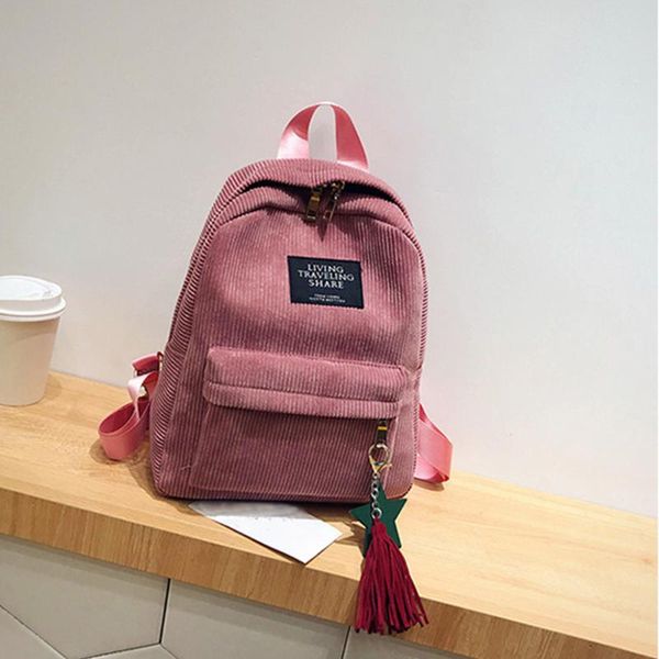 women backpacks school soulder bag with tassel corduroy backpack female notebook bags for girls preppy style knapsack
women backpacks school soulder bag with tassel corduroy backpack female notebook bags for girls preppy style knapsack