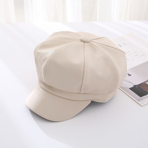 men women pu leather beret cap painter hat solid color retro for autumn winter kng88, Blue;gray
men women pu leather beret cap painter hat solid color retro for autumn winter kng88, Blue;gray