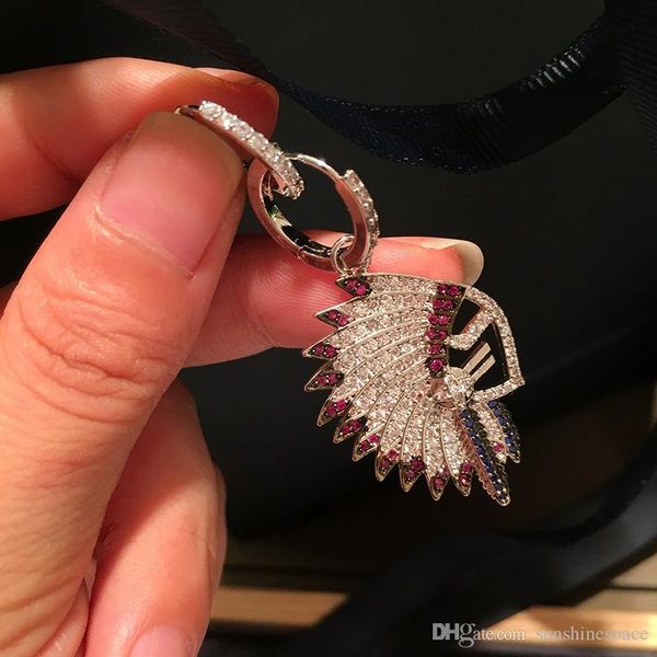 queen lotus luxury quality new feather earrings women drop earrings jewelry fashion jewelry for gift asymmetry 18k gold plated with stone, Silver
queen lotus luxury quality new feather earrings women drop earrings jewelry fashion jewelry for gift asymmetry 18k gold plated with stone, Silver