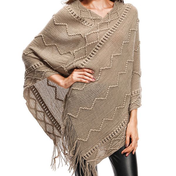 sweater women winter 2019 v-neck solid tassels cloak womens sweater long knitted pullover plus size easy casaco feminino, White;black
sweater women winter 2019 v-neck solid tassels cloak womens sweater long knitted pullover plus size easy casaco feminino, White;black