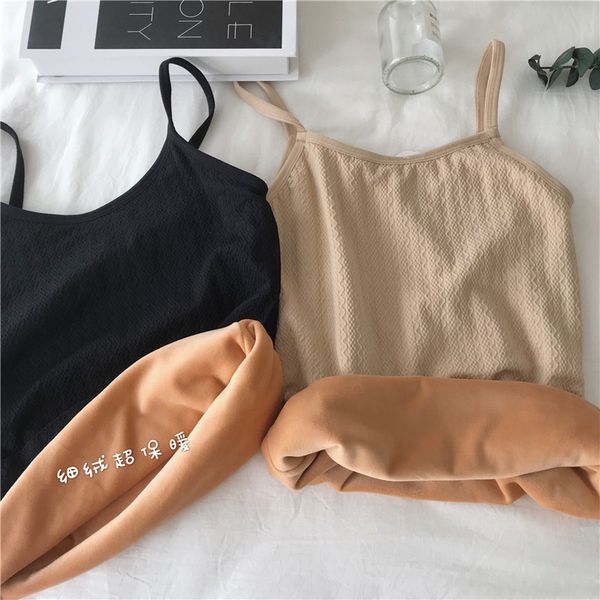 p shoot 2019 autumn and winter brushed and thick camisole women's underwear sleeveless thermal underwear slim fit camisole, Black;white
p shoot 2019 autumn and winter brushed and thick camisole women's underwear sleeveless thermal underwear slim fit camisole, Black;white